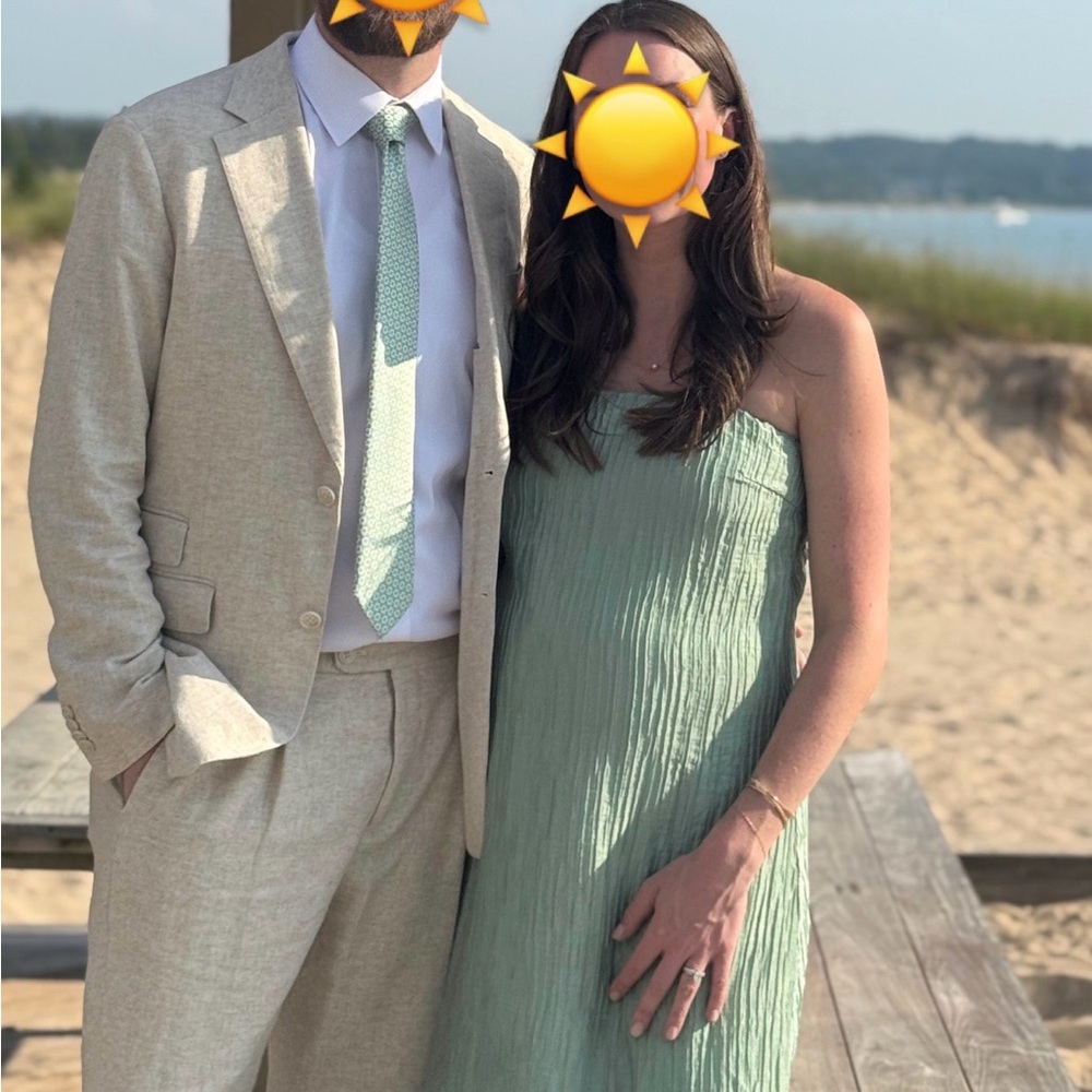 Lulu's Olive Green Strapless Maxi Dress